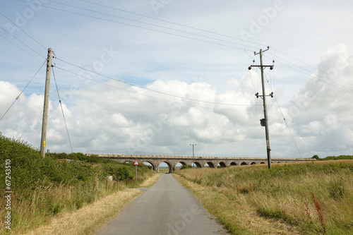 Road leading to bridge.