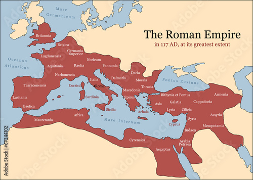 Canvas-taulu Roman Empire Provinces