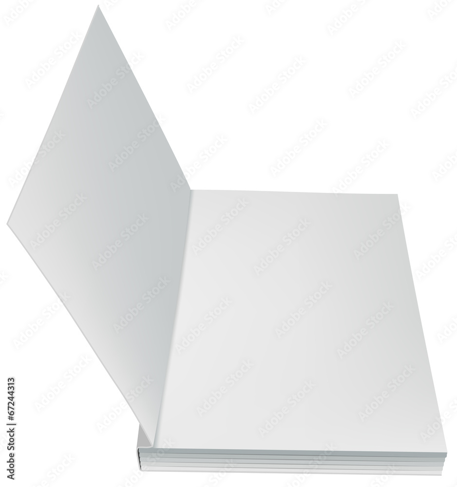 Open book front page paperback isolated Open book front page paperback isolated