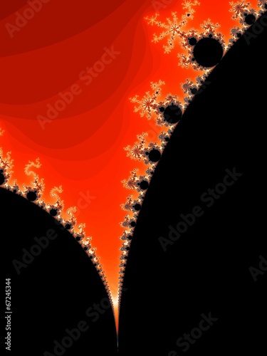 Red - black fractal background