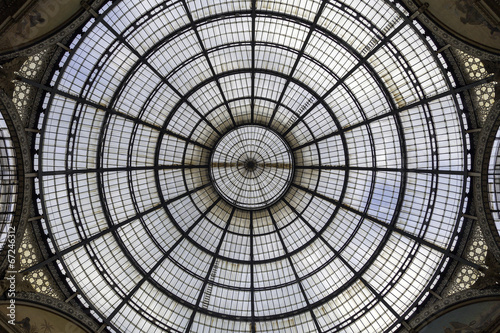 Dome of Galleria Vittorio Emanuele, Milan. Color image