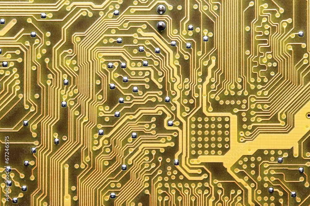 Yellow Circuit Motherboard Texture Background Yellow Circuit Motherboard Texture Background