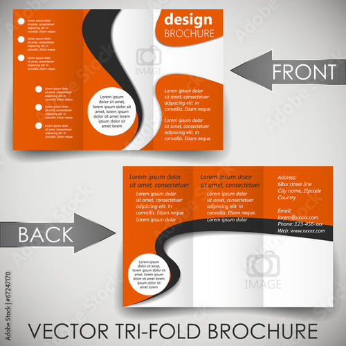 Tri fold corporate business store brochure