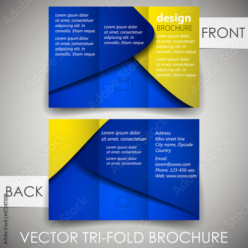 Tri fold corporate business store brochure