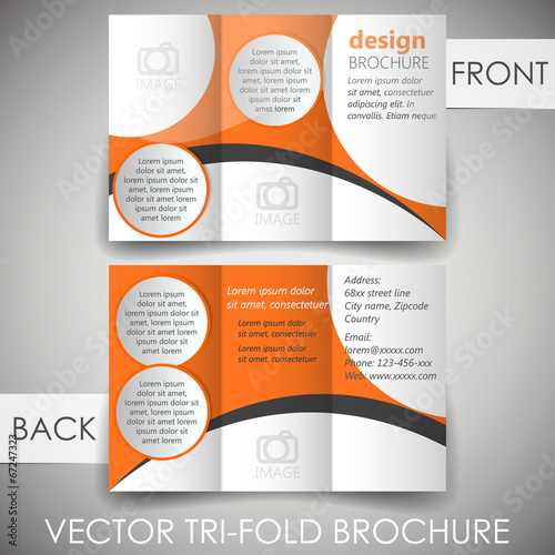 Tri fold corporate business store brochure