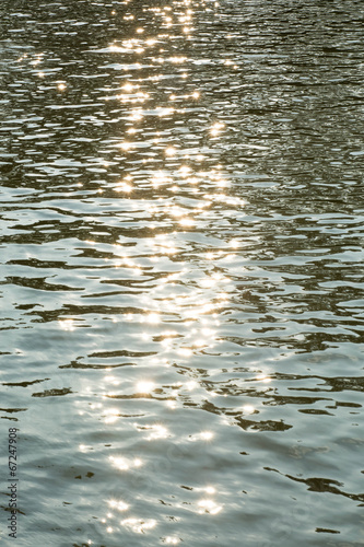 lake water surface with sparks