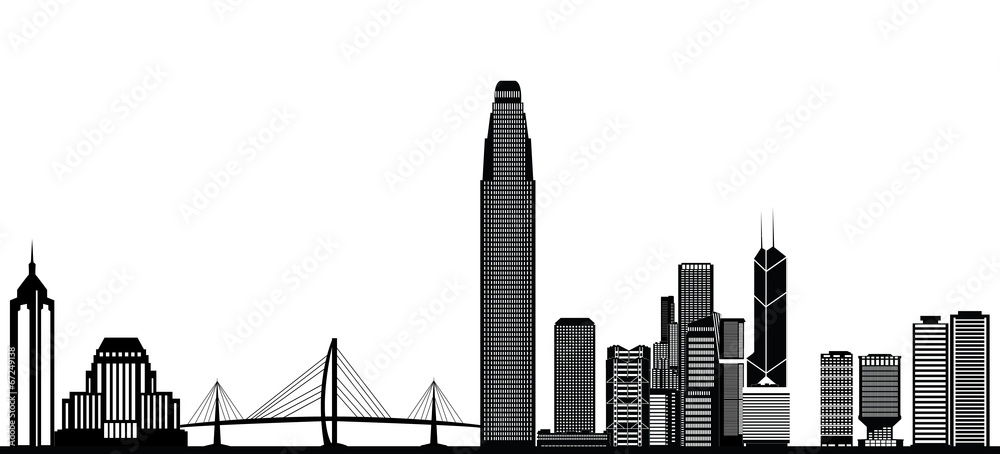 Fototapeta premium hong kong skyline