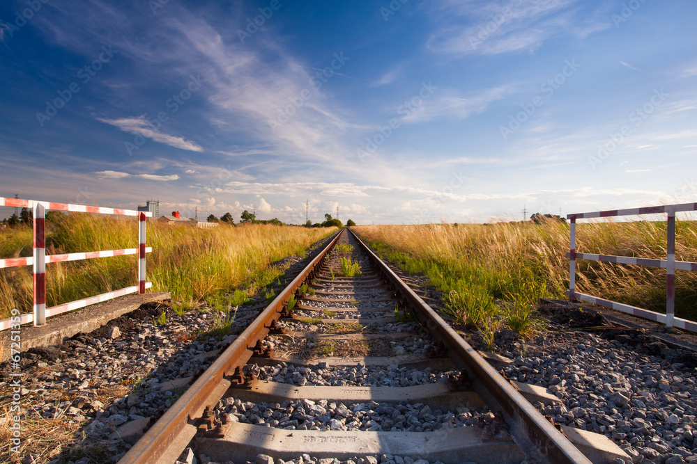 Evening on the railway track