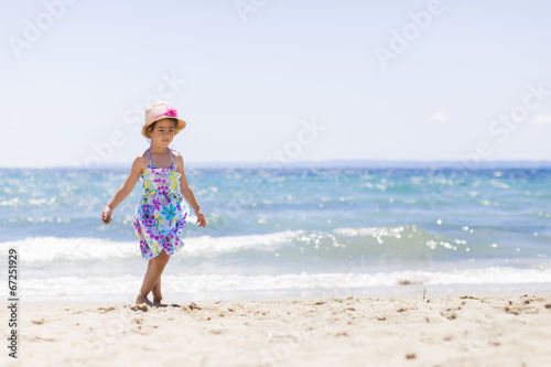 Little girl on the beach