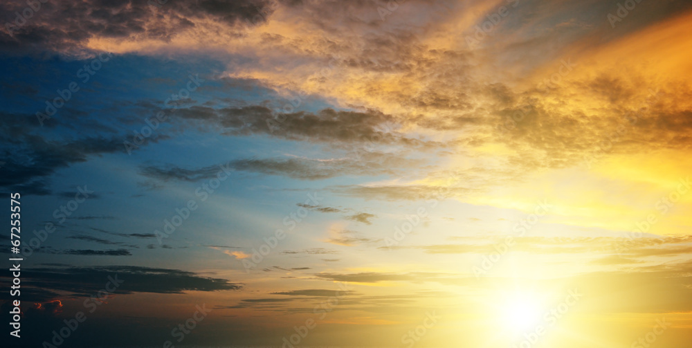 Obraz premium Beautiful sunset