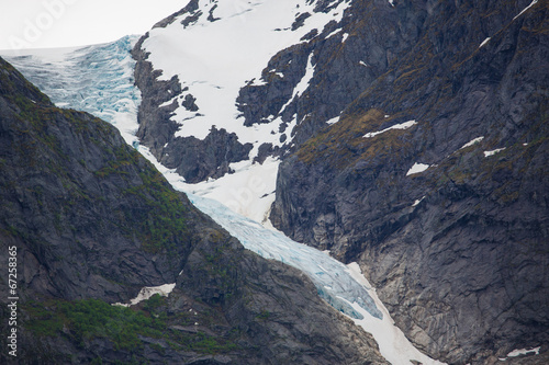 Photography Folgefonna Glacier in Norway, view from Bondhusvatnet lake