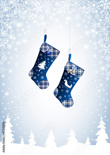 Nikolausstiefel in  blau