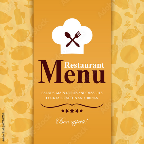 Fototapeta Naklejka Na Ścianę i Meble -  Restaurant menu template