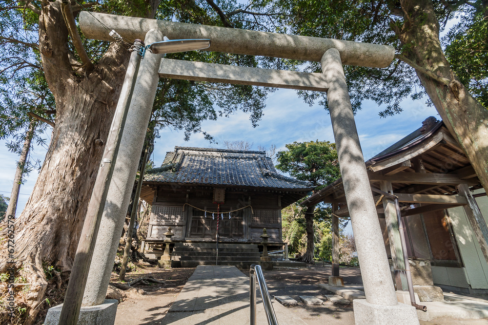 千倉町の八幡神社の二の鳥居 千倉町の八幡神社の二の鳥居