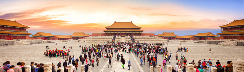 Fototapete Peking Verbotene Stadt Peking goldene Dächer  © eyetronic