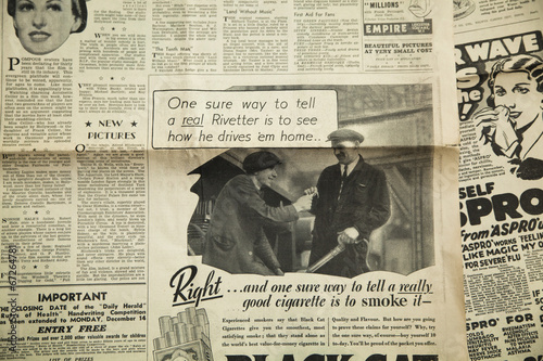 Vintage news paper background