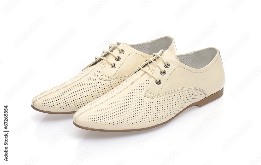 Bright shoes for men. Isolated on White Background Bright shoes for men. Isolated on White Background