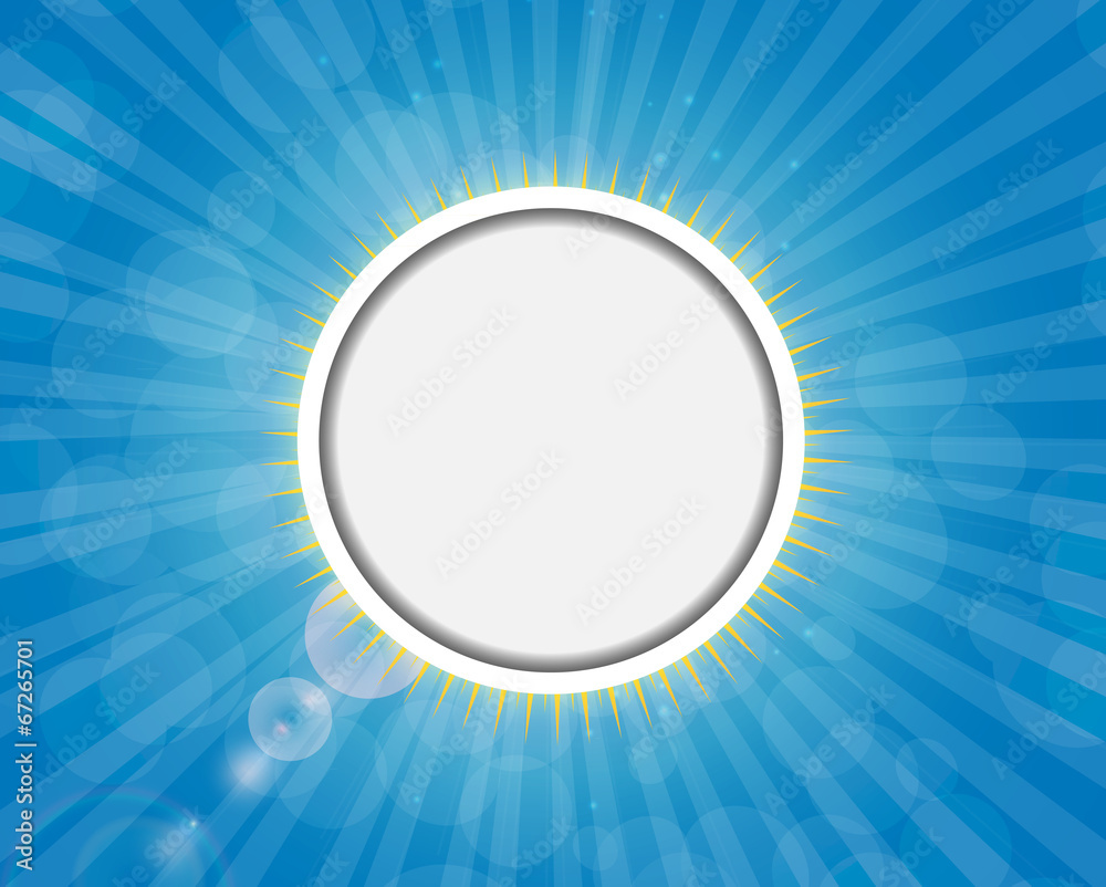 Frame on Sunny Shiny Background Vector Illustration Frame on Sunny Shiny Background Vector Illustration
