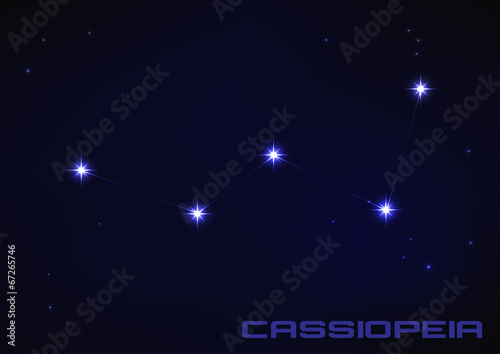 Fototapeta Naklejka Na Ścianę i Meble -  Cassiopeia constellation
