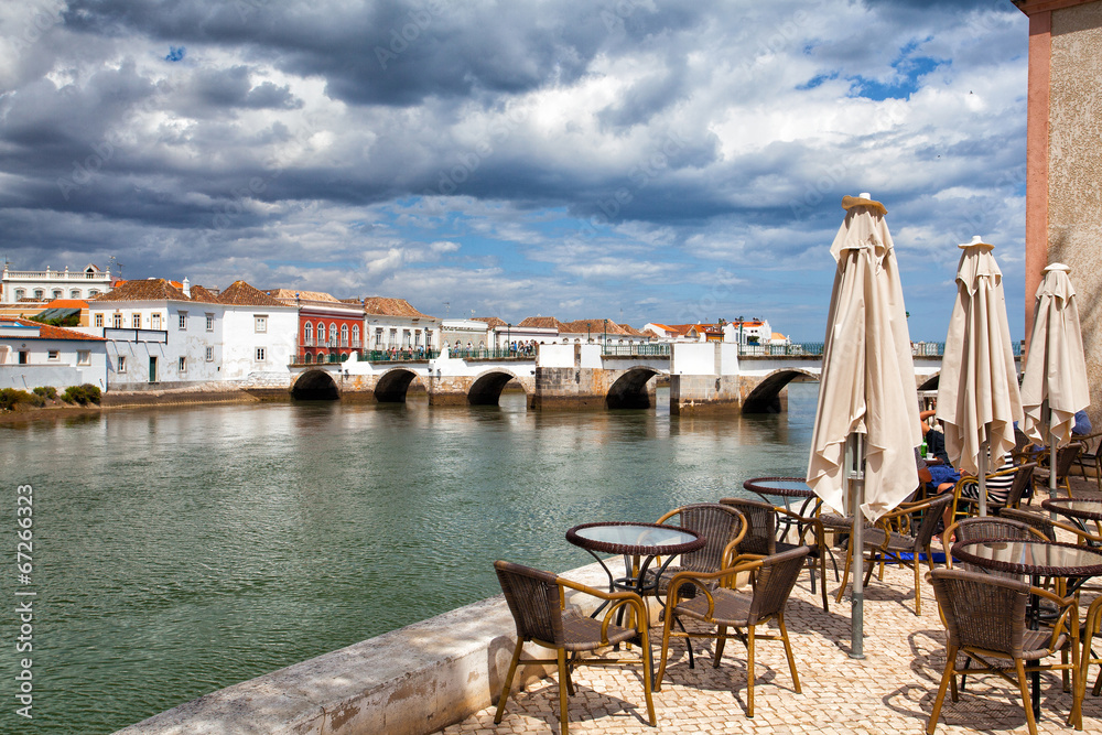 Fototapeta premium Historic architecture in Tavira city, Algarve,Portugal