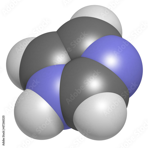 Imidazole organic heterocyclic molecule. photo