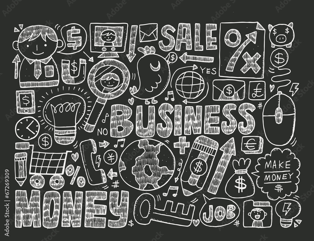 doodle business background doodle business background