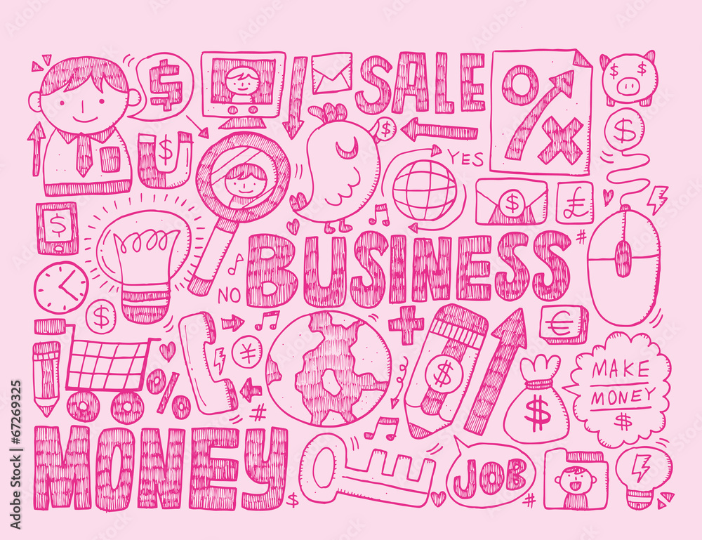 doodle business background doodle business background