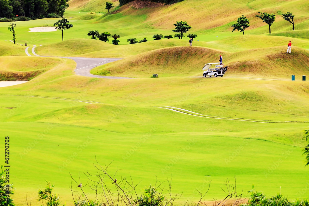 Naklejka premium Beautiful golf place with nice background