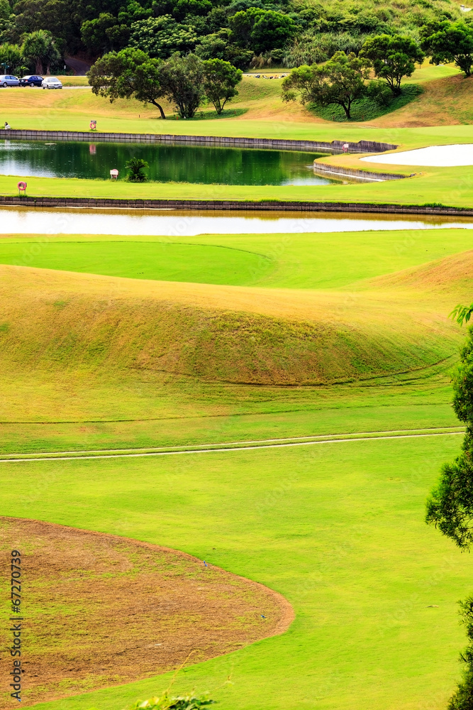 Beautiful golf place with nice background Beautiful golf place with nice background