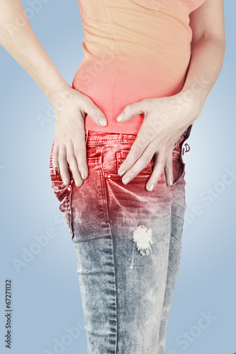 Acute pain in a woman hip.