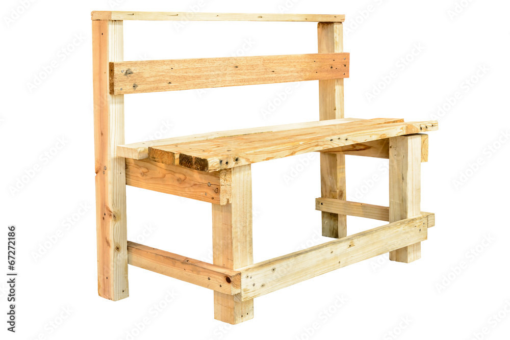 Wooden bench isolated Wooden bench isolated