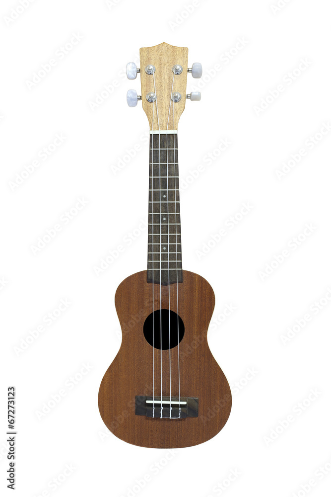 Ukulele guitar isolated on white background