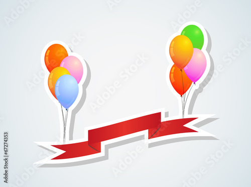 balloons and ribbon