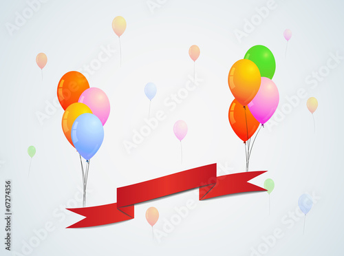balloons and ribbon