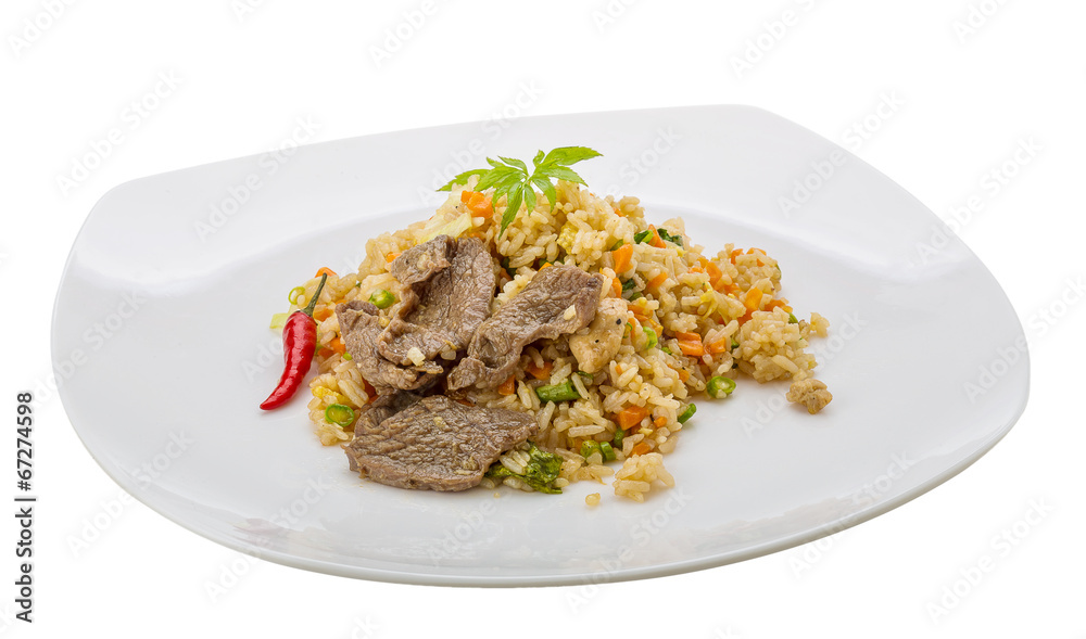 Fried rice with beef