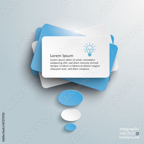 Abstract Blue Thought Bubble