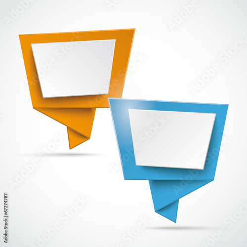 Blue Orange Speech Bubbles