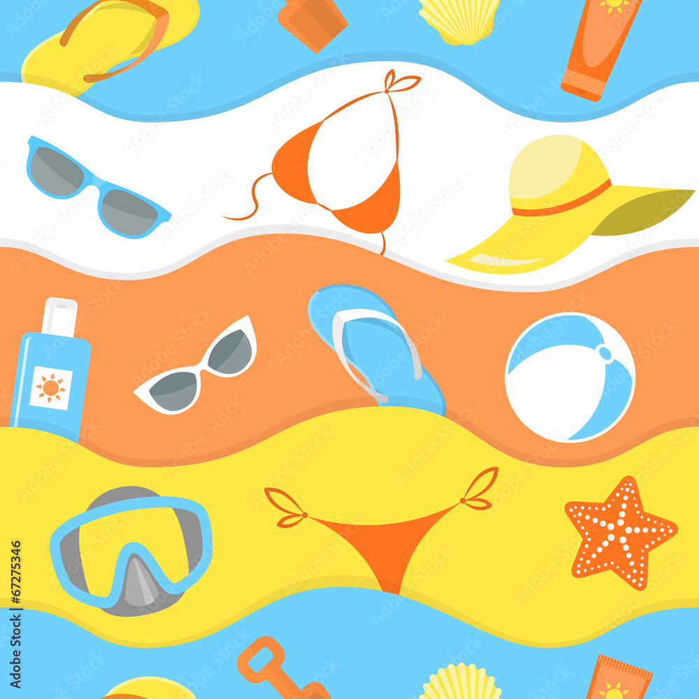 Seamless pattern for the summer background