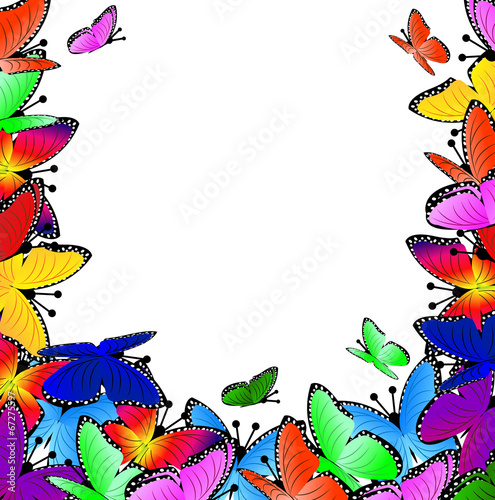 beautiful background with butterflies
