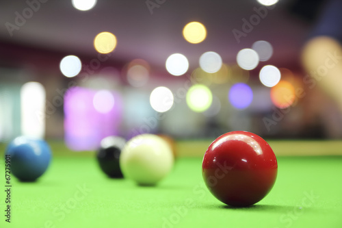 snooker ball on the table