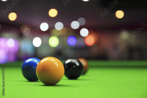 snooker ball on the table