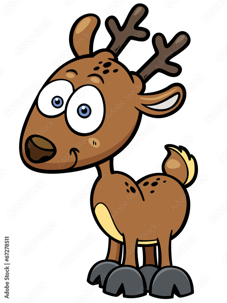 Vector illustration of Deer cartoon Vector illustration of Deer cartoon