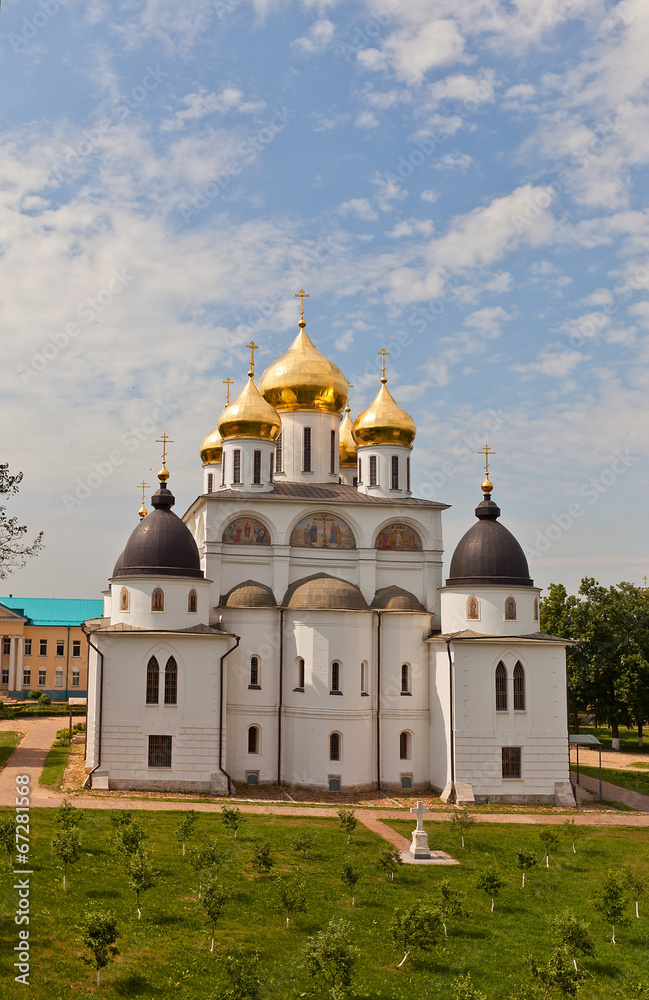 Back view of  Dormition Cathedral (1512) in Dmitrov, Russia