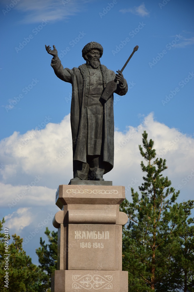 Monument to ZHAMBYL / DZHAMBUL in Astana - a great Kazakh poet