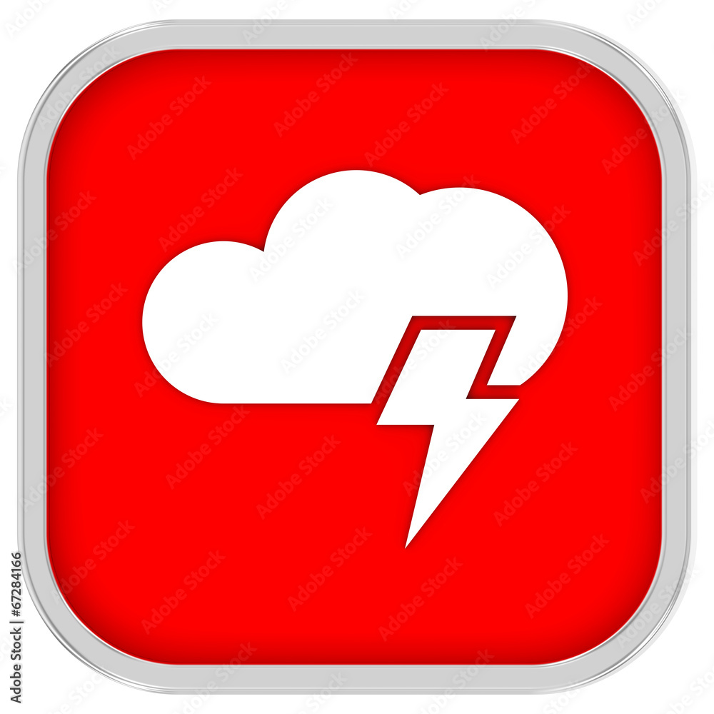 Cloudy with possibility of lightning sign