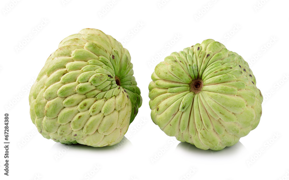 Obraz premium Custard apple on white background
