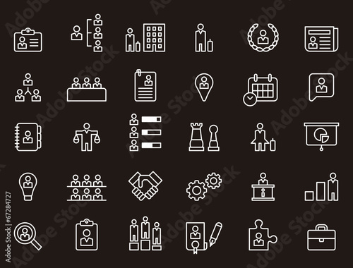 Business, Human Resources and Management icons