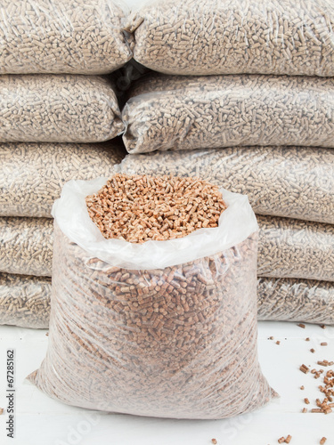 store of wood pellets