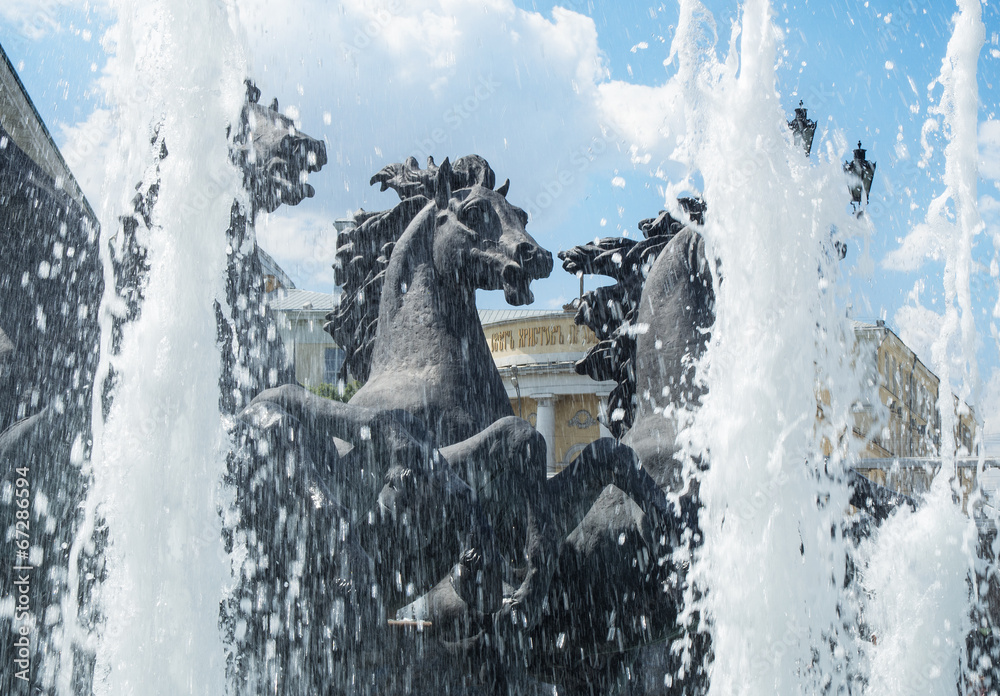 MOSCOW - July 07, 2014: Fountain 