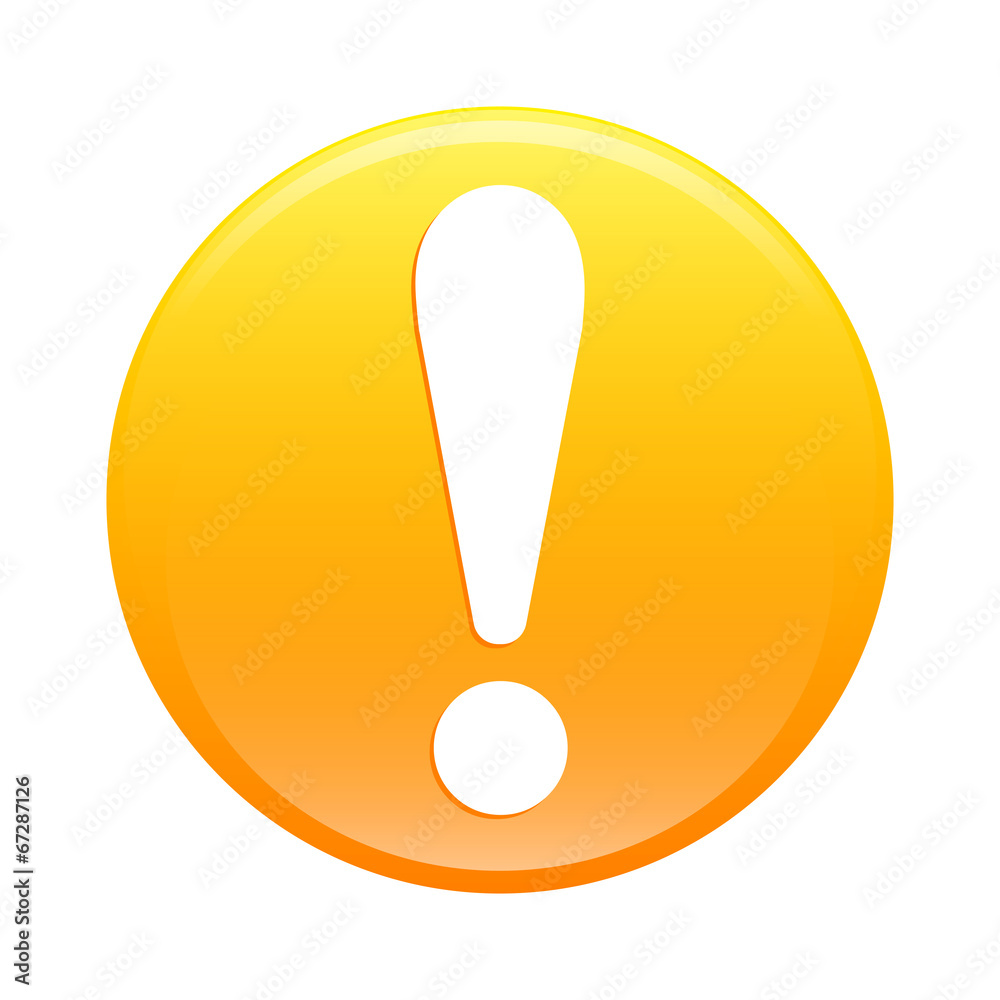 bouton internet attention exclamation danger orange bouton internet attention exclamation danger orange
